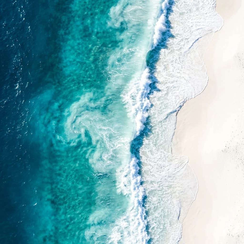 Aerial drone shot of Maldives beach